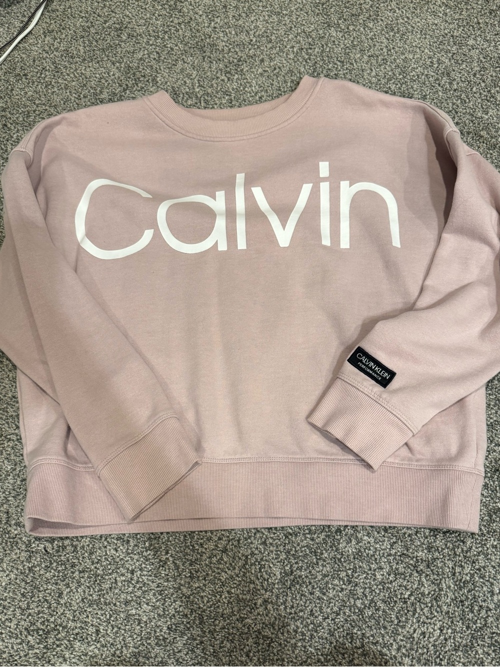 Calvin Klein Performance Dusty Pink Logo Crewneck